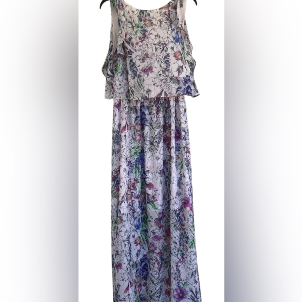 H&M Floral Sleeveless Maxi Dress Size 6 | Romantic Spring Summer Dress - Picture 3 of 6